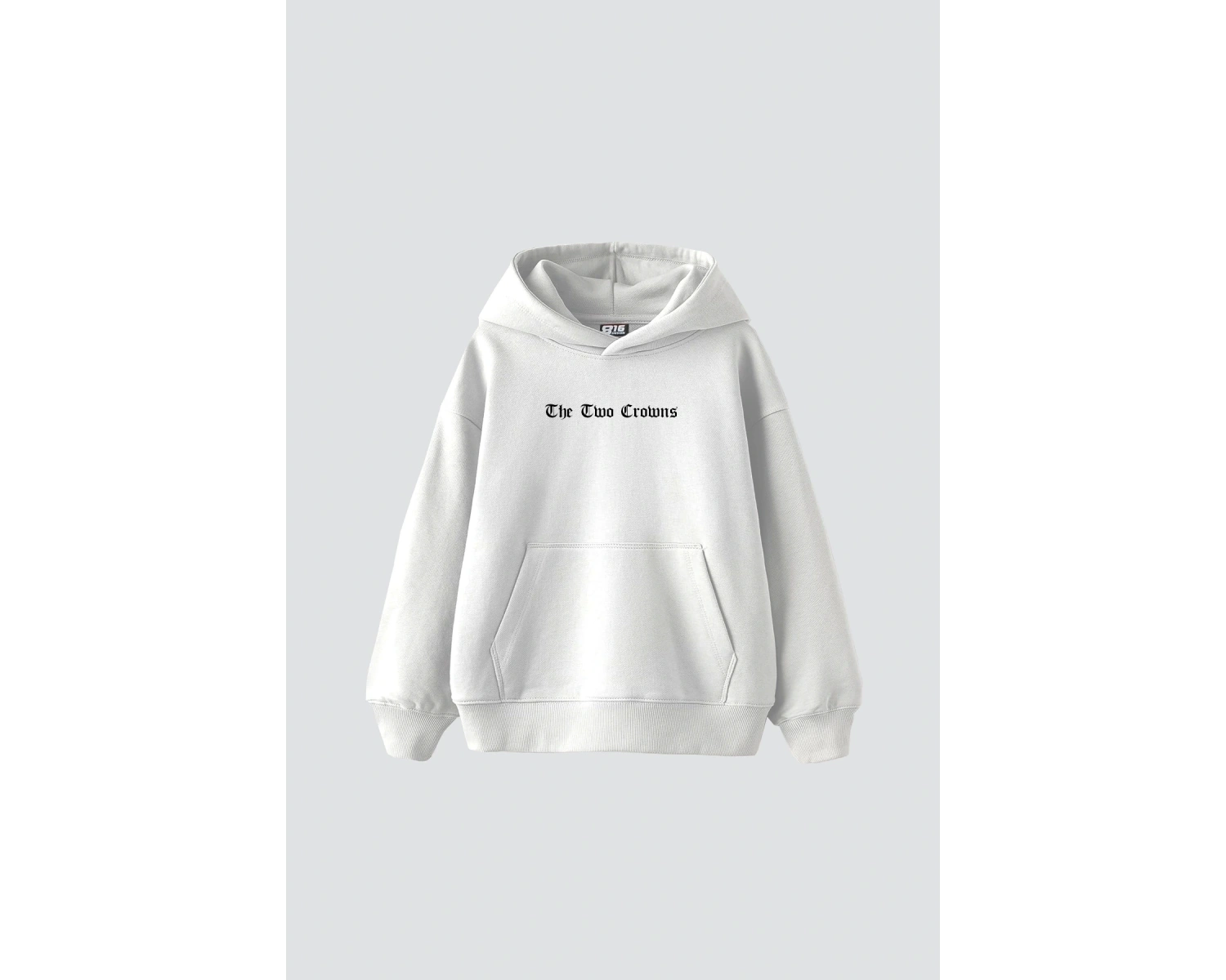 The Two Crowns Baskılı Oversize Unisex Premium Beyaz