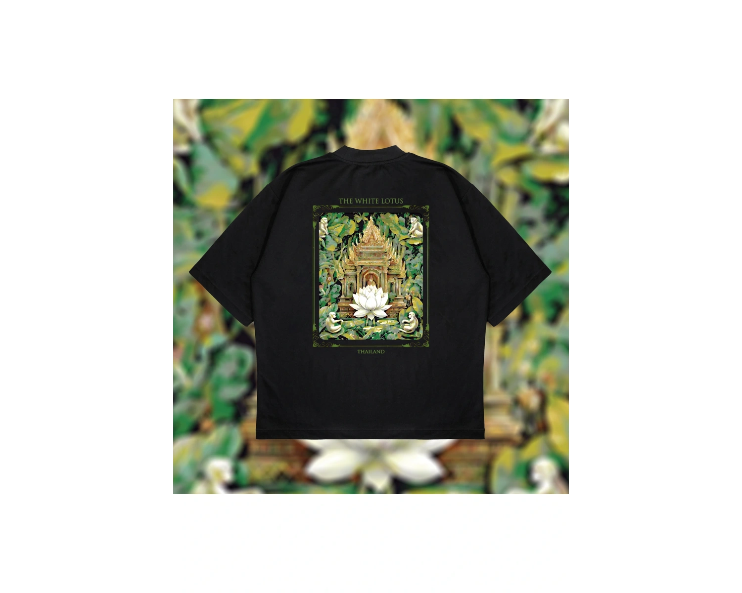 The White Lotus Oversize Unisex Pamuklu Nefes Alan Kalın Kumaşlı