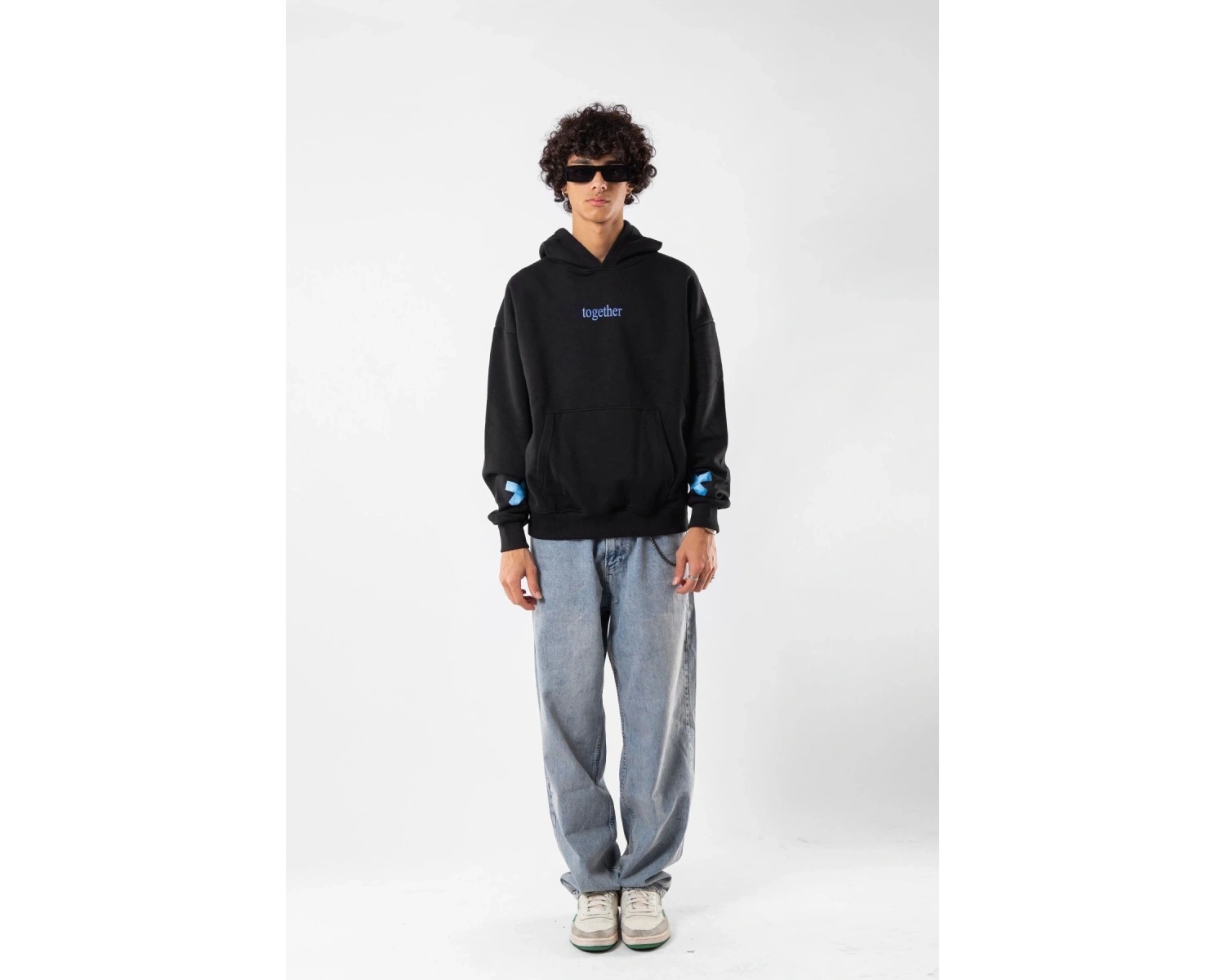 Together Baskılı Oversize Unisex Beyaz