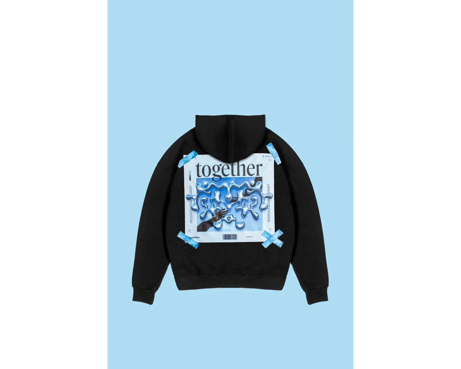 Together Baskılı Oversize Unisex Beyaz