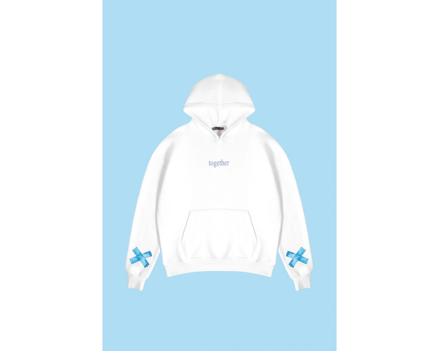 Together Baskılı Oversize Unisex Beyaz