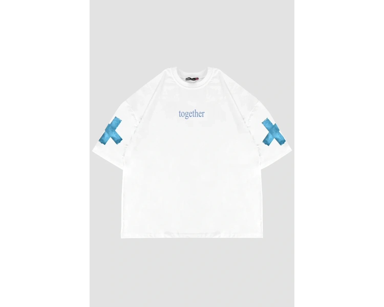 Together Sırt Baskılı Oversize Unisex Beyaz