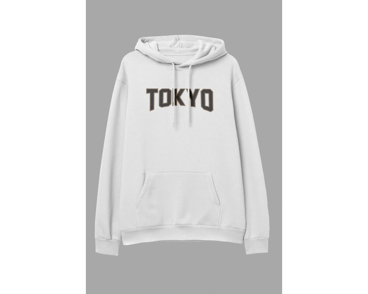 Tokyo Beyaz Oversize Kapüşonlu Sweatshirt