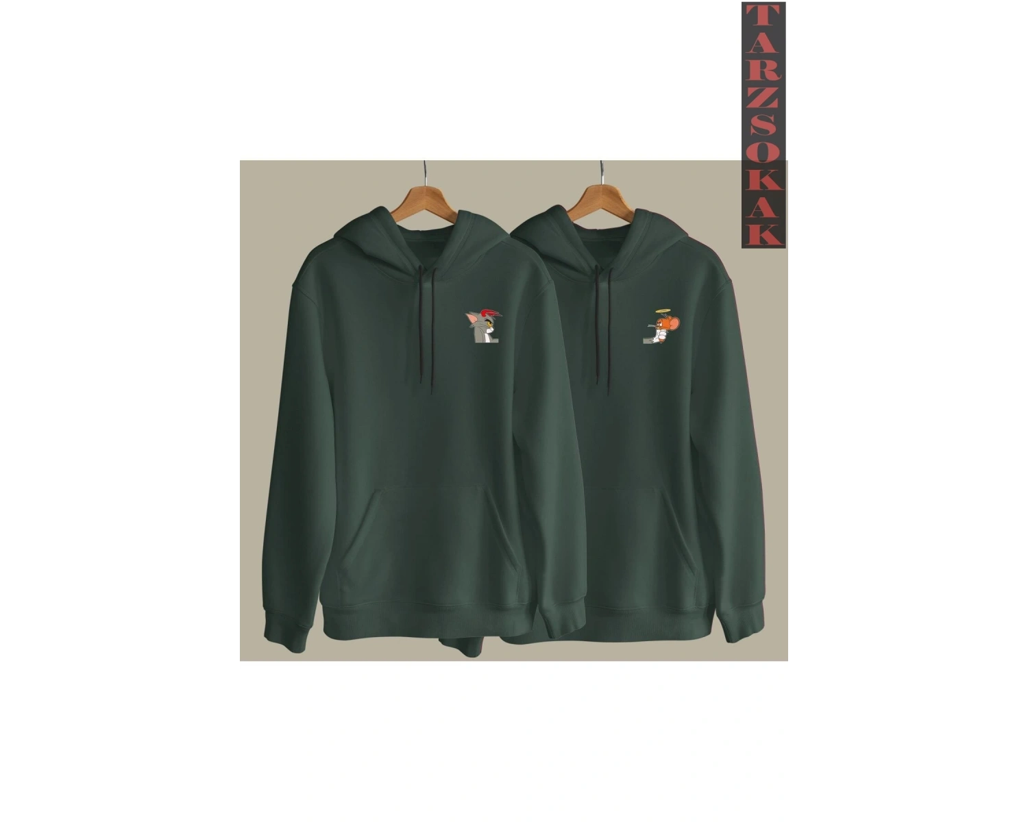 Tom Ve Jerry Tasarımlı Çift Sevgili Kombinleri Couple Clothing Yeni Sezon 2 Adet