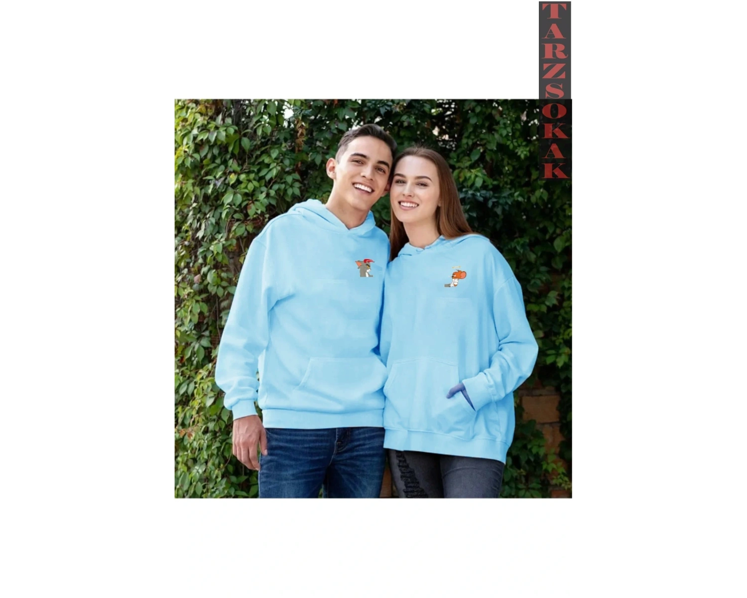 Tom Ve Jerry Tasarımlı Çift Sevgili Kombinleri Couple Clothing Yeni Sezon 2 Adet