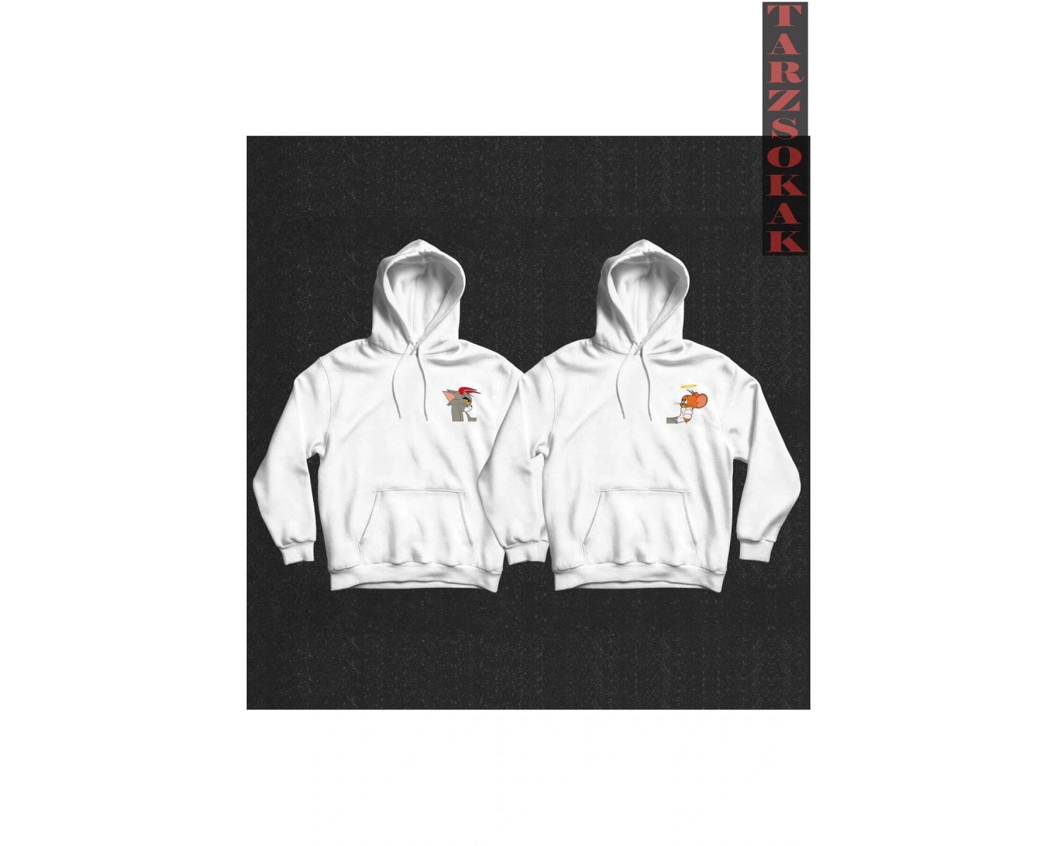 Tom Ve Jerry Tasarımlı Çift Sevgili Kombinleri Couple Clothing Yeni Sezon 2 Adet