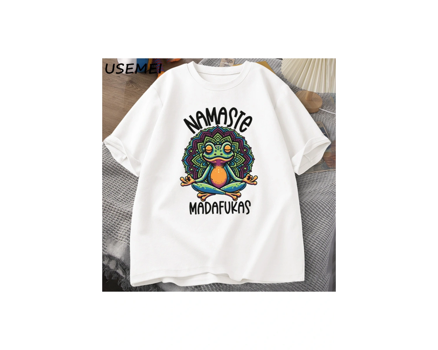 Tonka T shirt ile Yeat Kitty erkekler komik sevimli kedi grafik Tee % baskılı tişört pamuk Te 2821