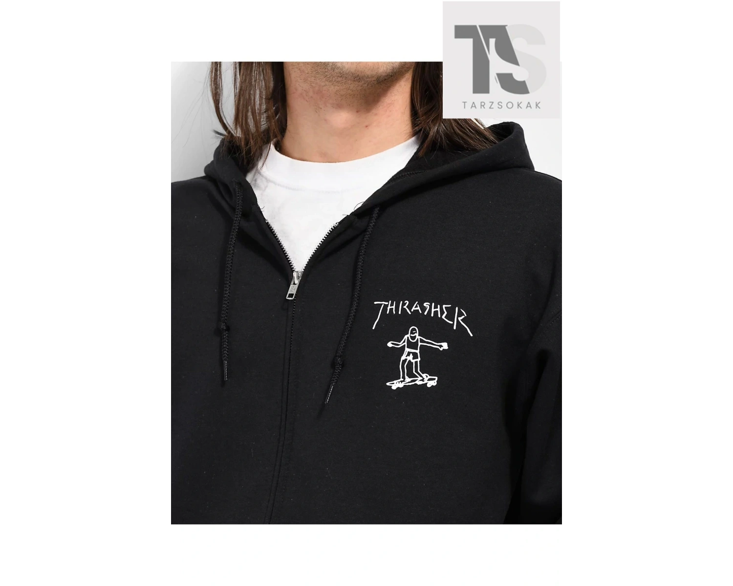 Trasher Skate Sweatshirt Fermuarlı Hırka