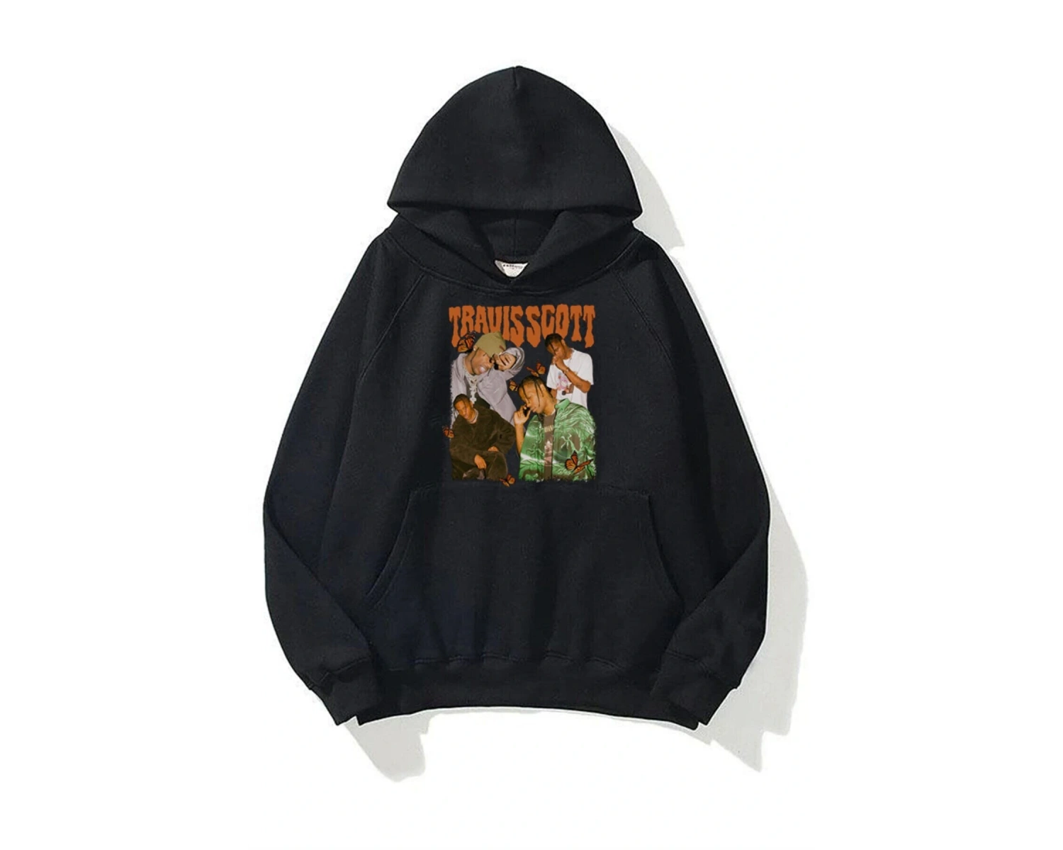 Travis Scott Butterfly Sweatshirt Hoodie Siyah