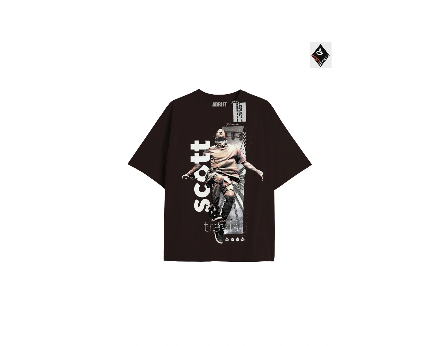 Travis Scott Siyah Oversize Unisex T-shirt