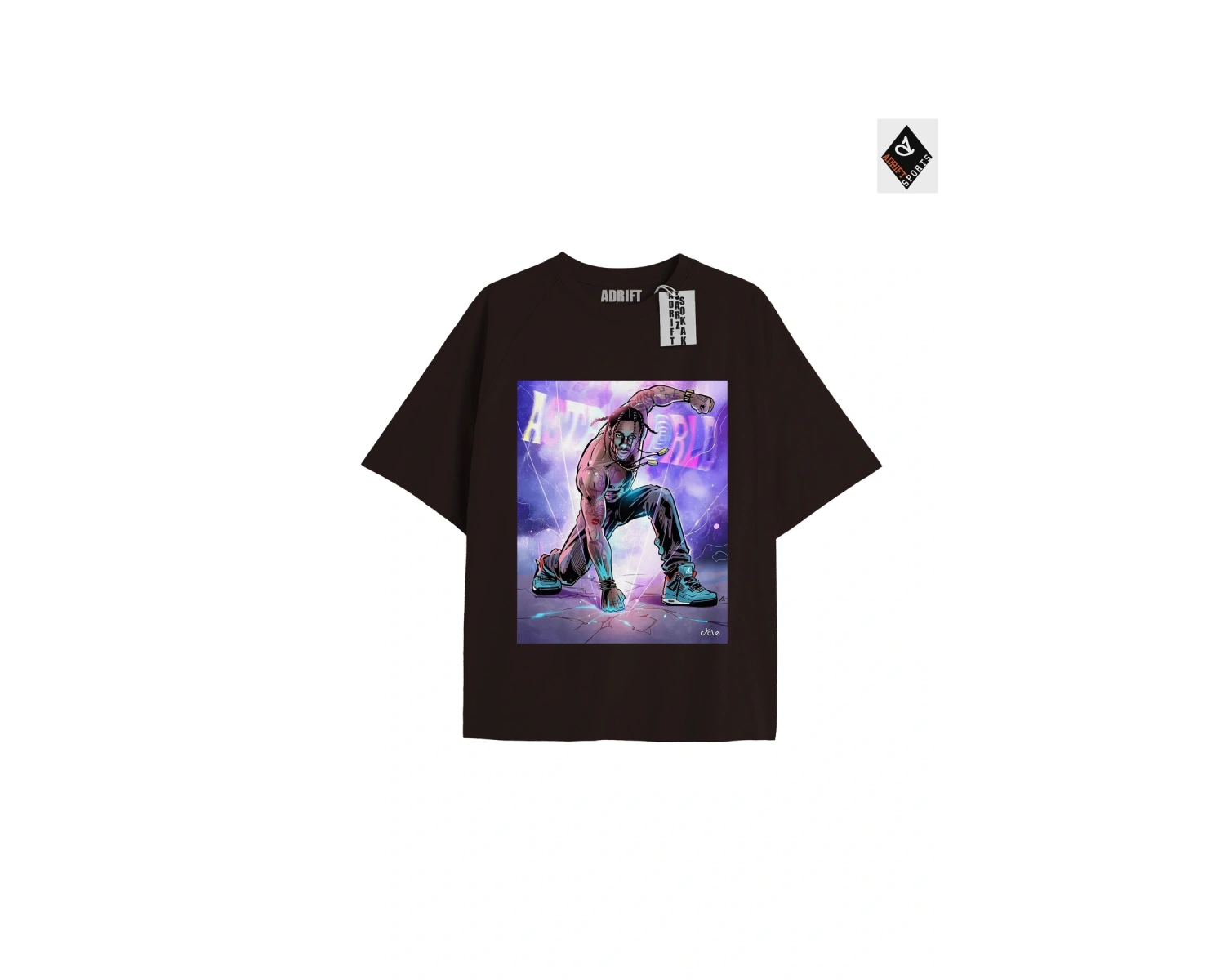 Travis Scott Siyah Oversize Unisex T-shirt
