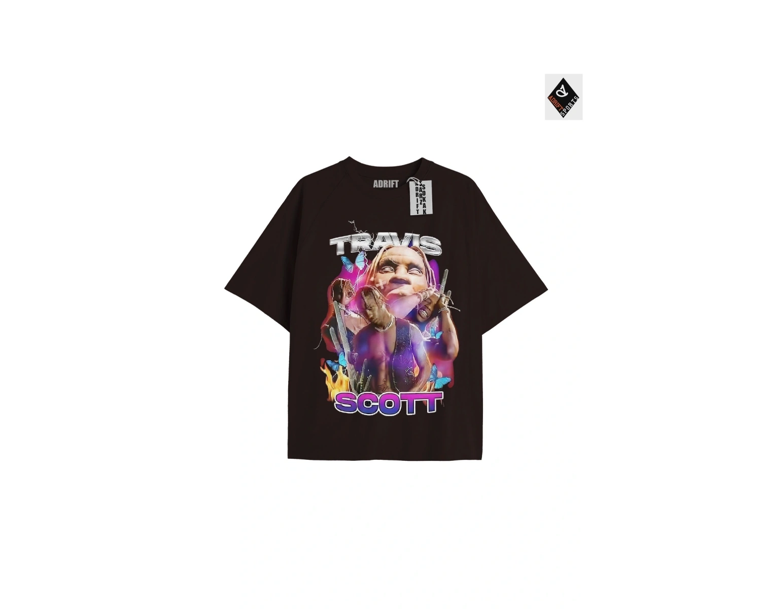 Travis Scott Siyah Oversize Unisex T-shirt