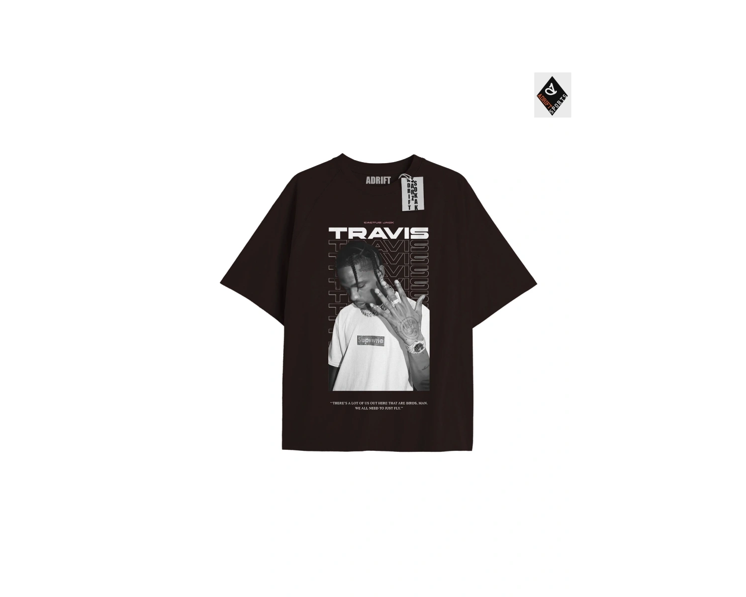 Travis Scott Siyah Oversize Unisex T-shirt