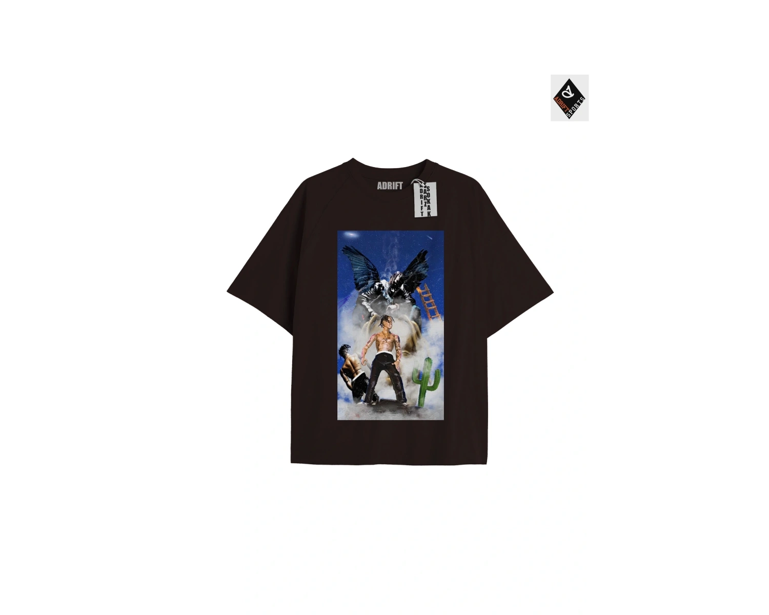 Travis Scott Siyah Oversize Unisex T-shirt
