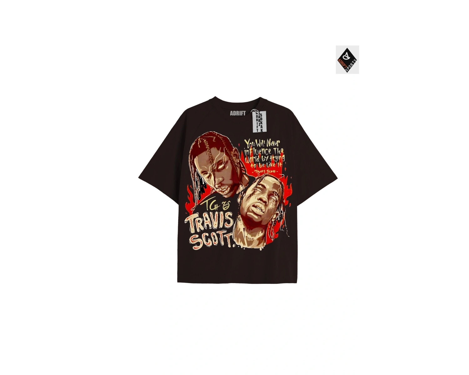 Travis Scott Siyah Oversize Unisex T-shirt