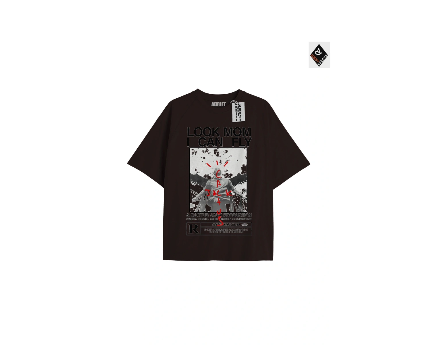 Travis Scott Siyah Oversize Unisex T-shirt