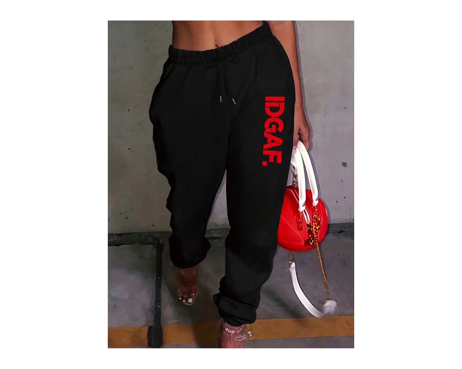 Trend Yüksek Bel Beyaz Joger Eşofman Altı