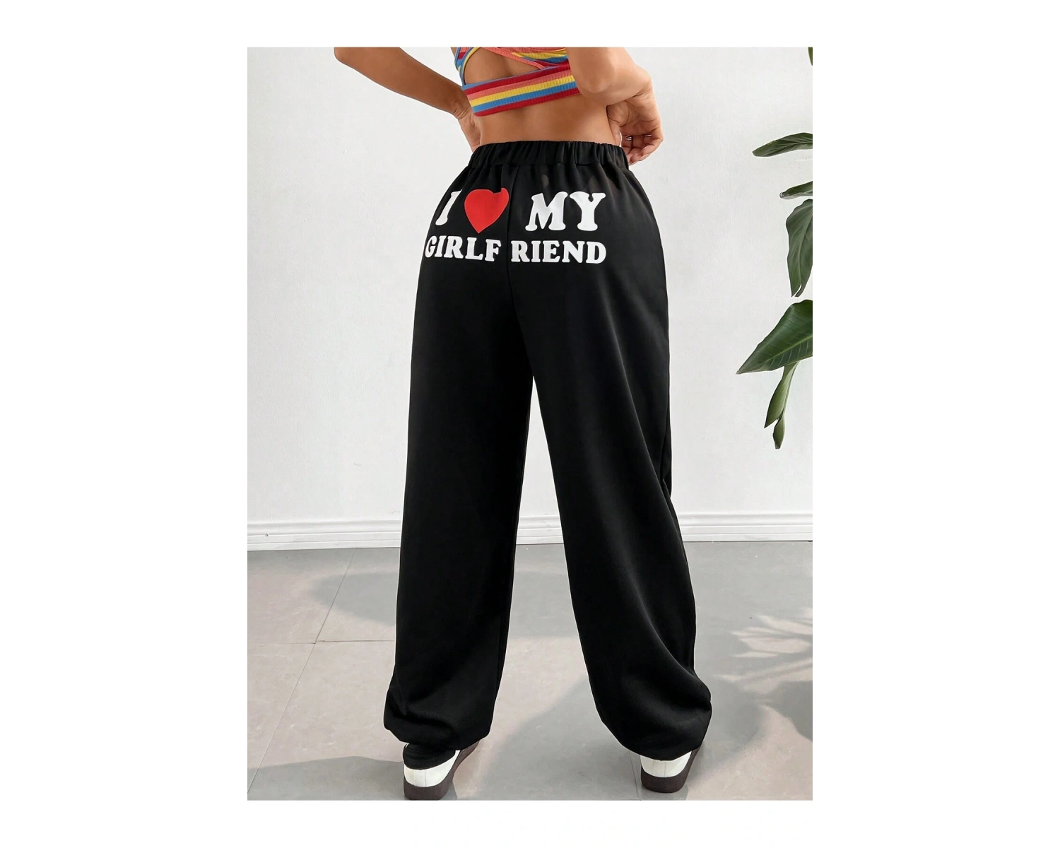 Trend Yüksek Bel Beyaz Joger Eşofman Altı