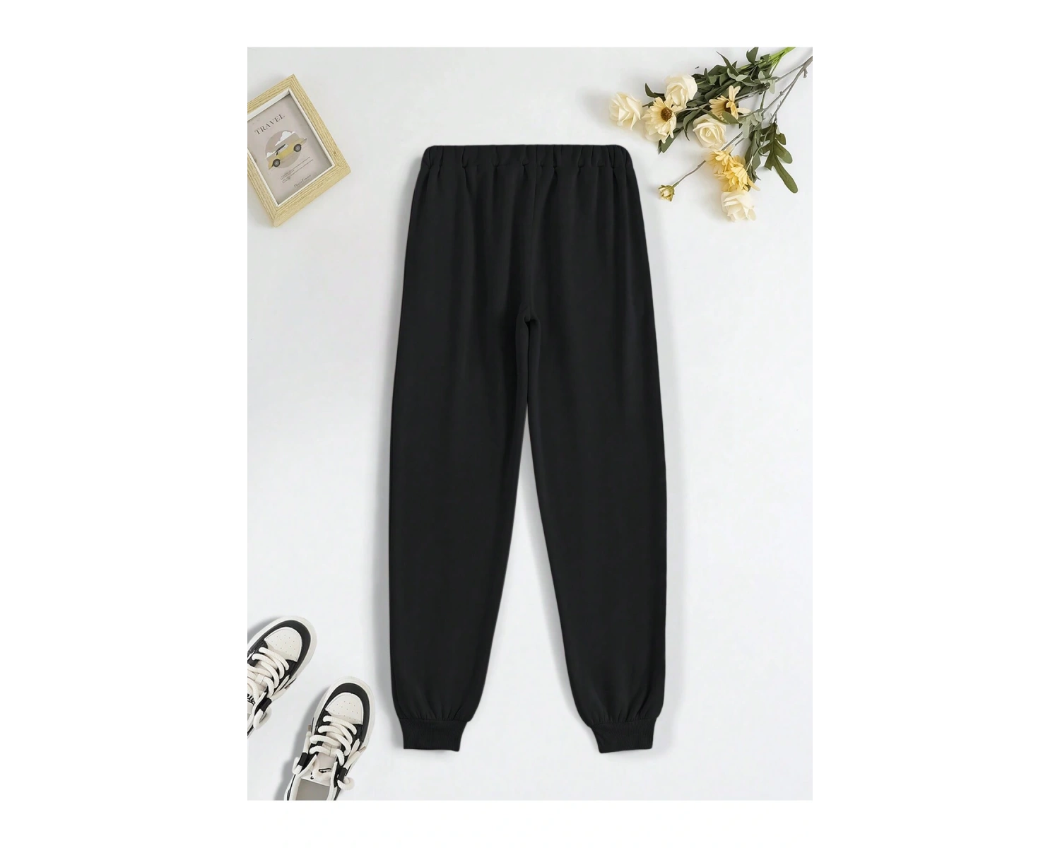 Trend Yüksek Bel Beyaz Joger Eşofman Altı