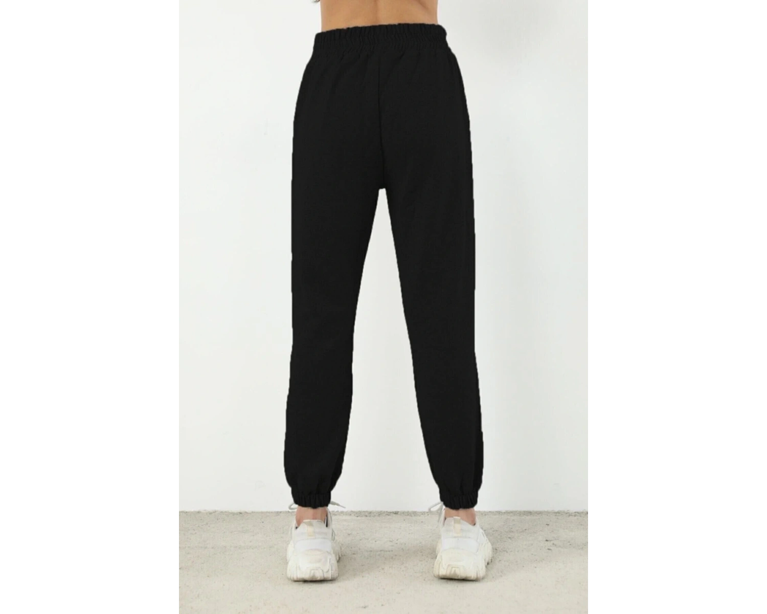 Trend Yüksek Bel Beyaz Joger Eşofman Altı