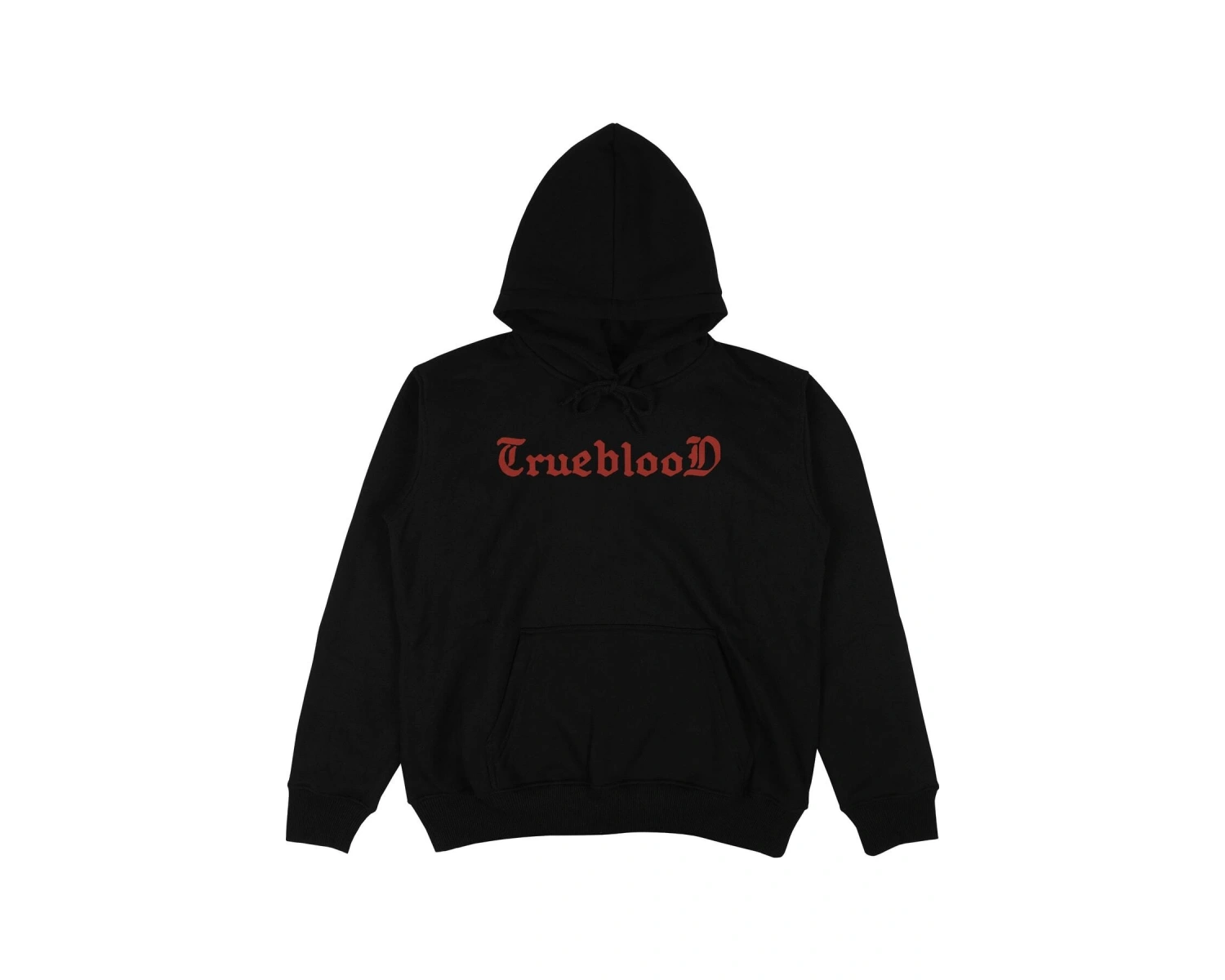 TrueBlood Siyah Oversize Unisex Kapüşonlu Sweatshirt Hoodie