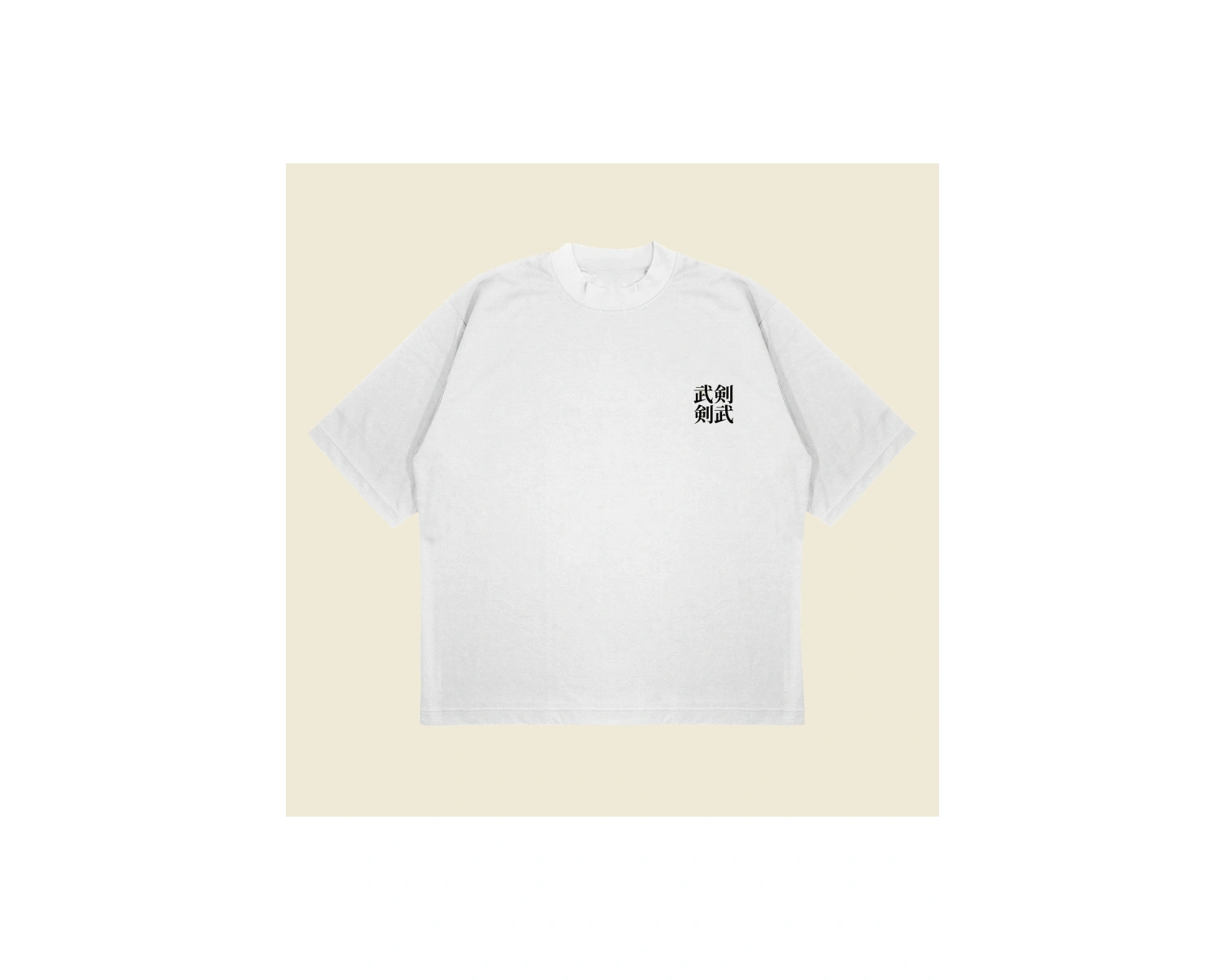 Truesamurai Baskılı Oversize Unisex Pamuklu Nefes Alan Kalın Kumaşlı