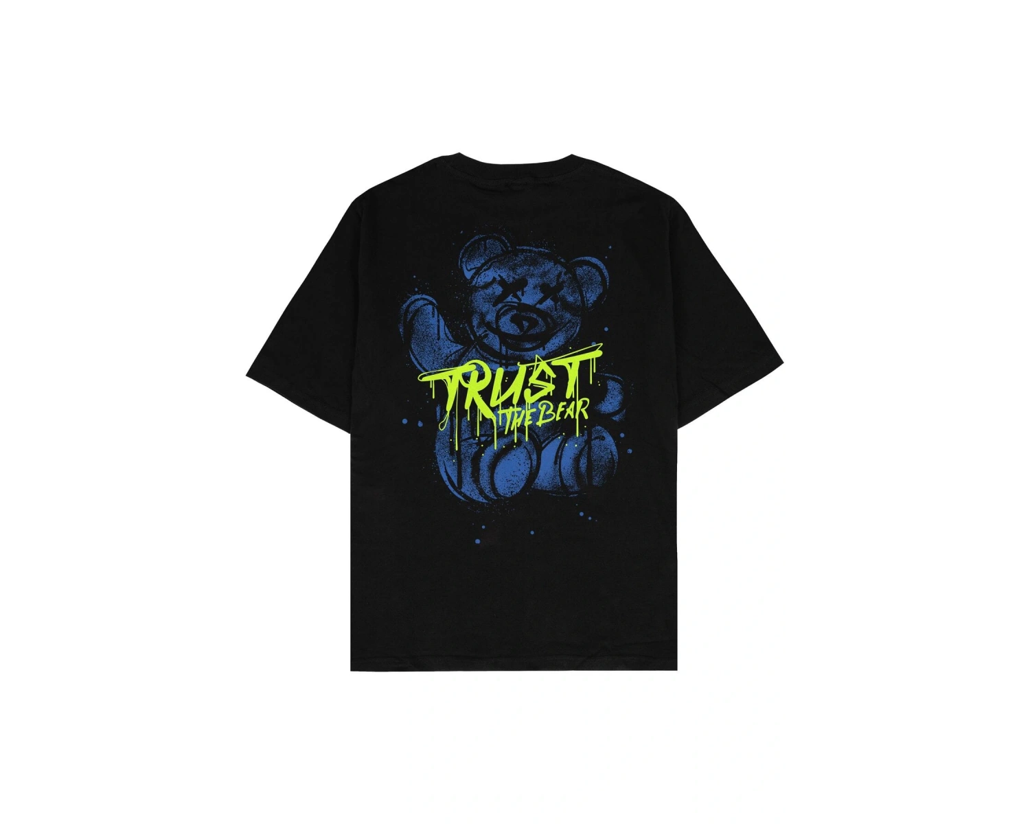 Trust The Bear Siyah Oversize Unisex T-shirt
