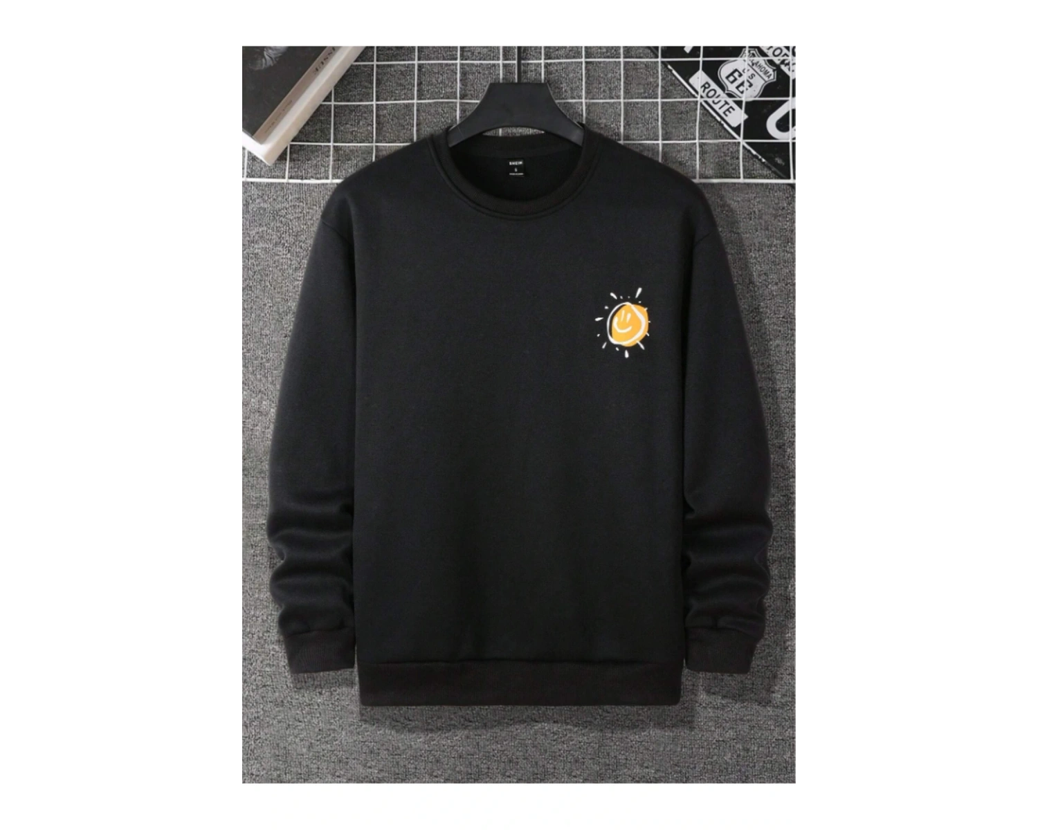 Try To Make Renkli Oversize Bisiklet Yaka Pamuklu Sweatshirt Beyaz