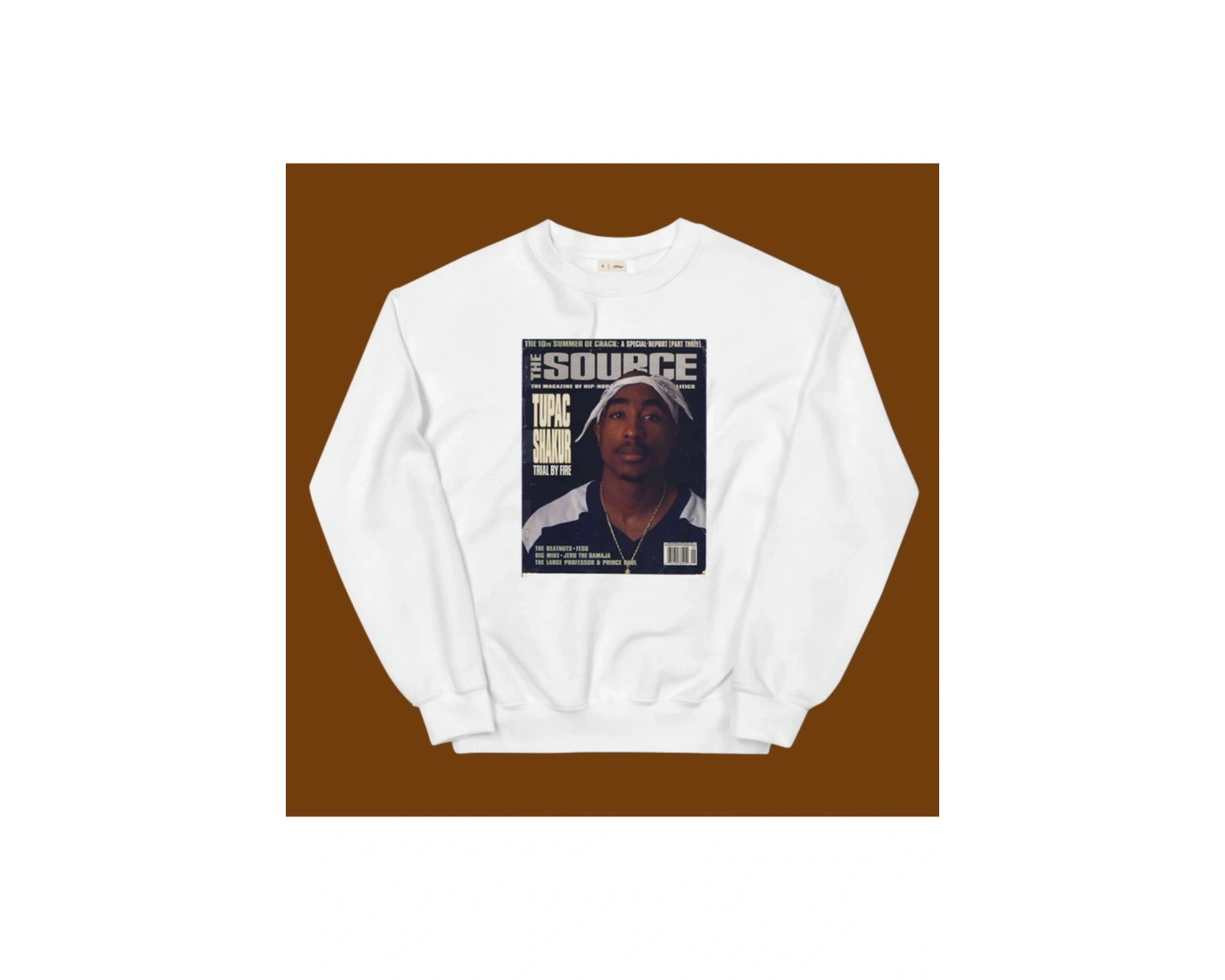 Tupac Sweatshirt Beyaz