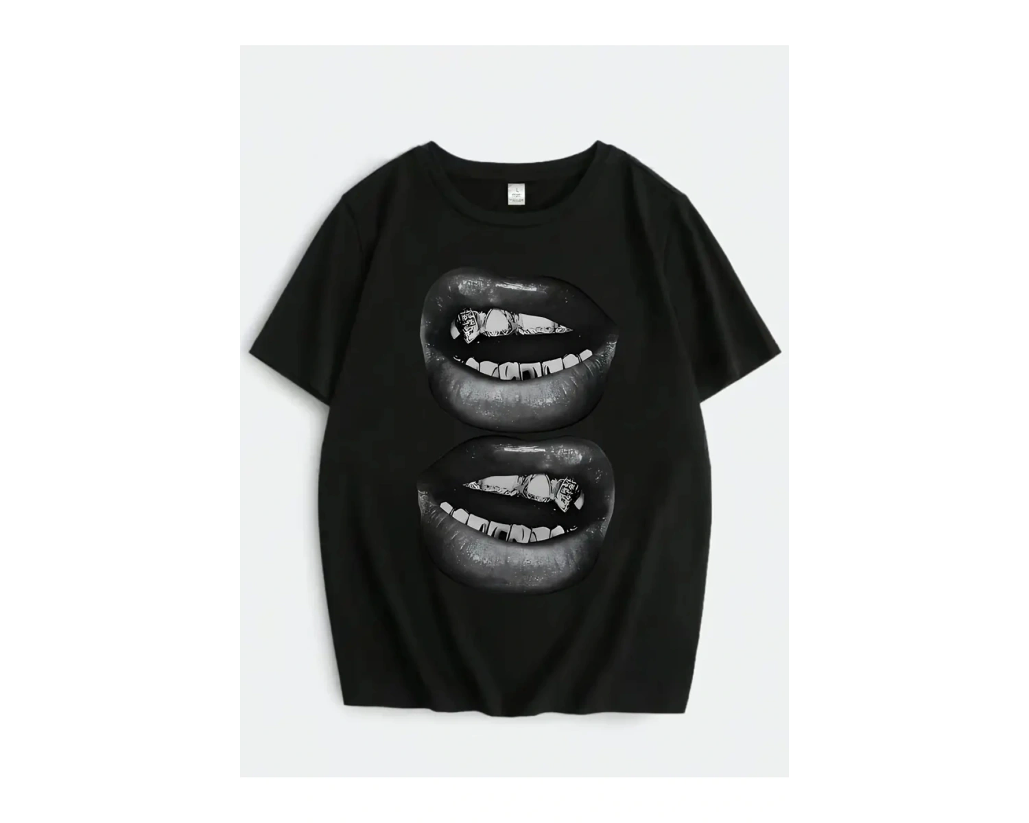 Two Lips Baskılı Unisex Oversize