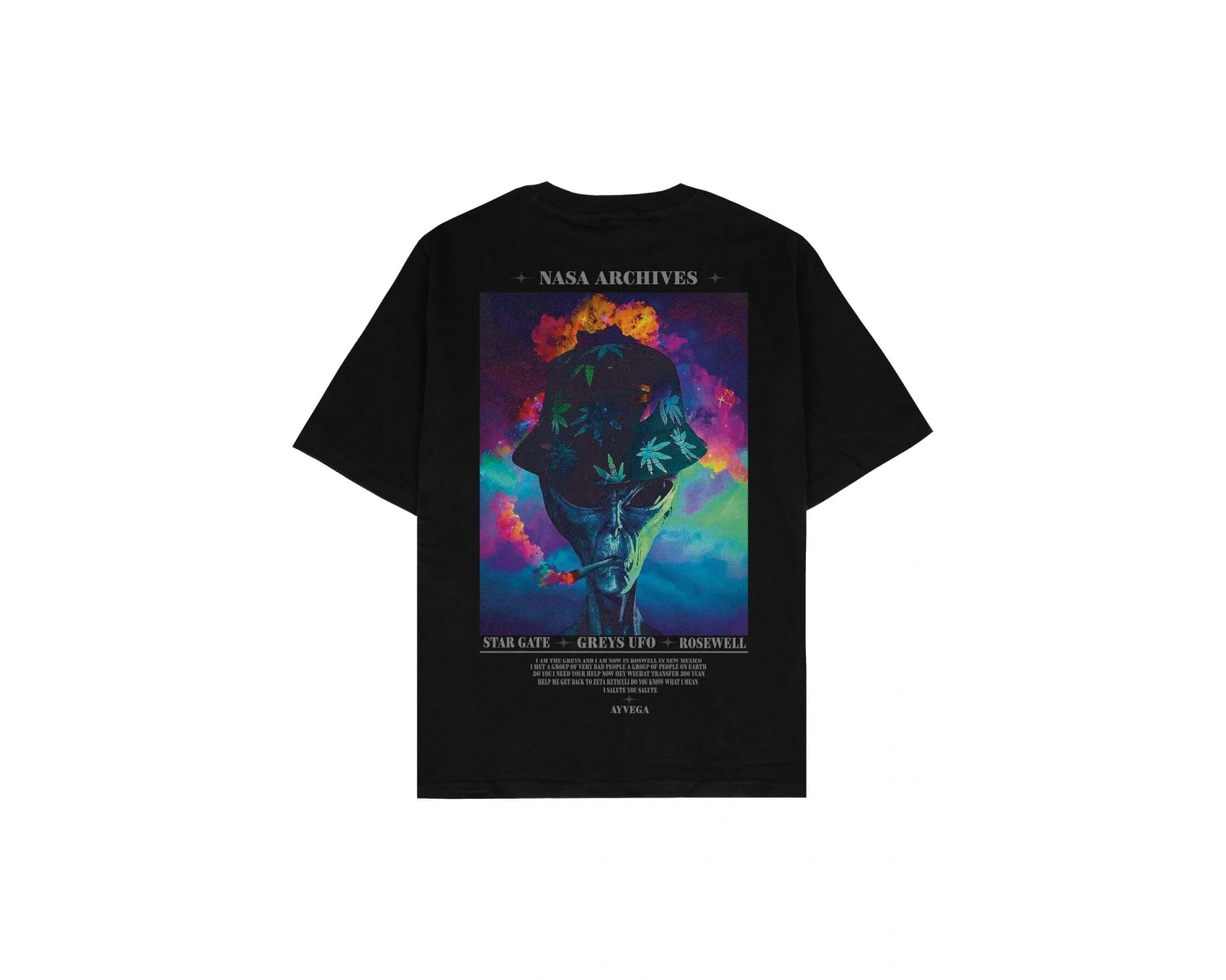 U.f.o Siyah Oversize Unisex T-shirt