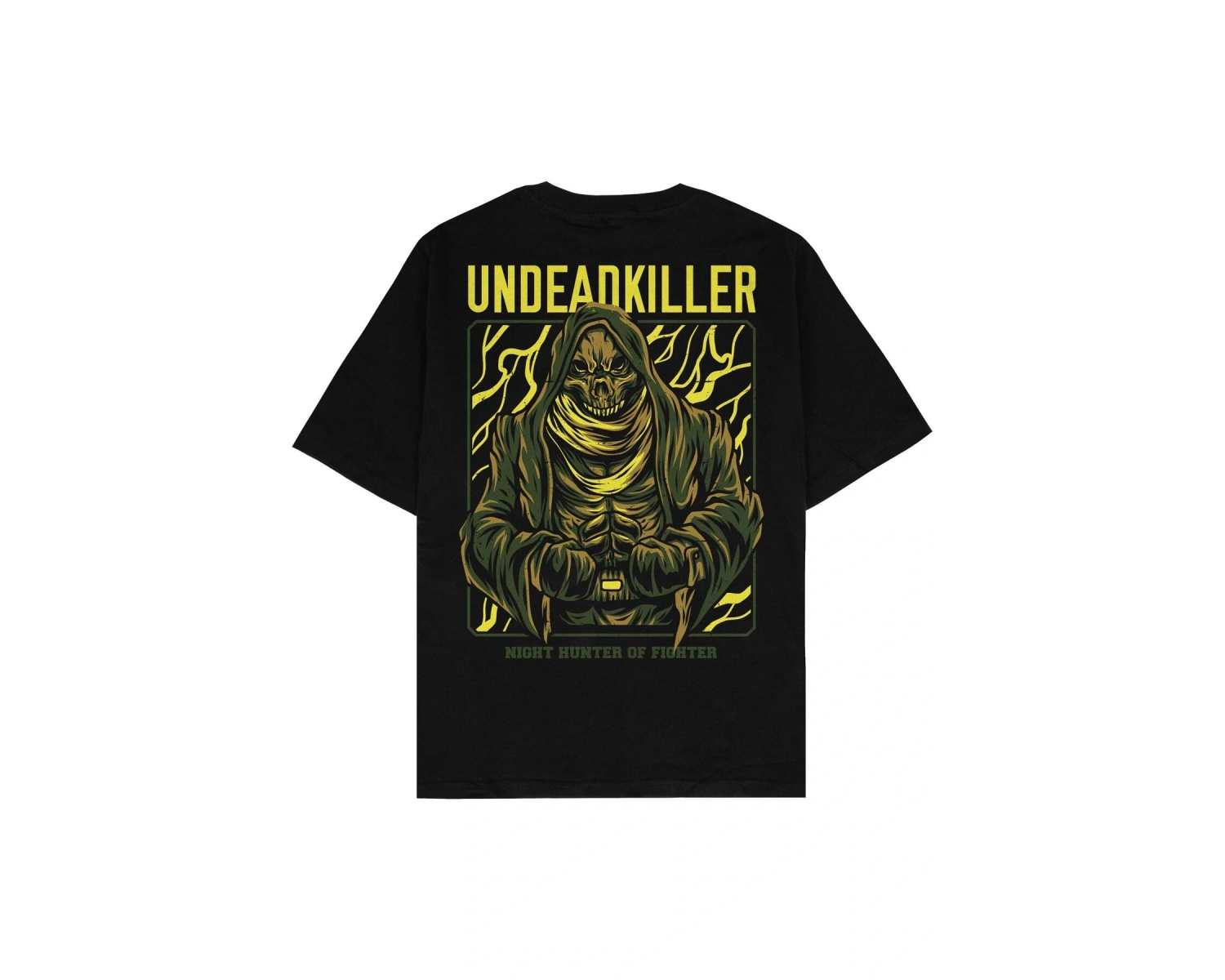 Undead Killer Siyah Oversize Unisex T-shirt