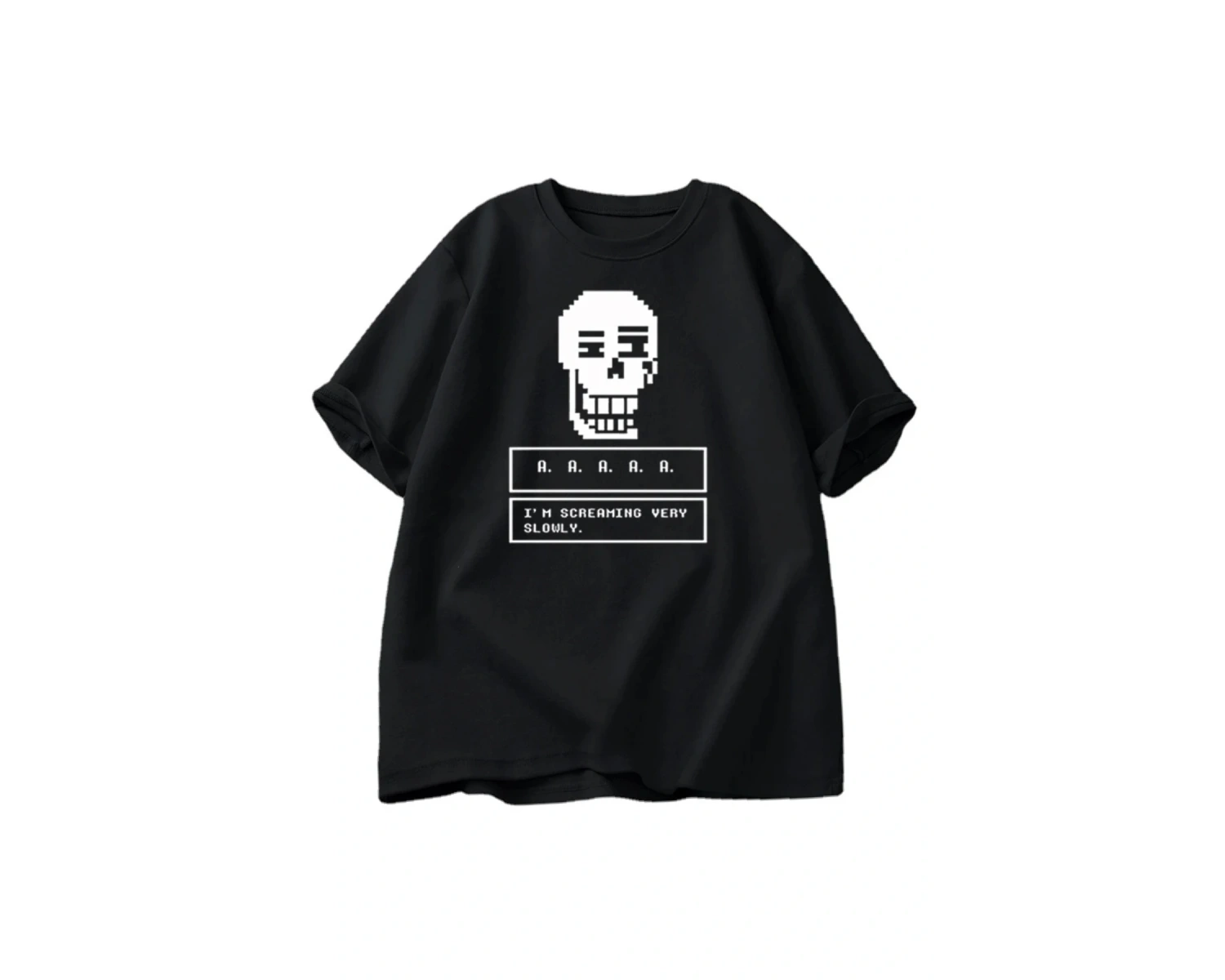 Undertale oyunu kafatası tişört erkekler Streetwear kısa kollu Tee giyim erkek yuvarla