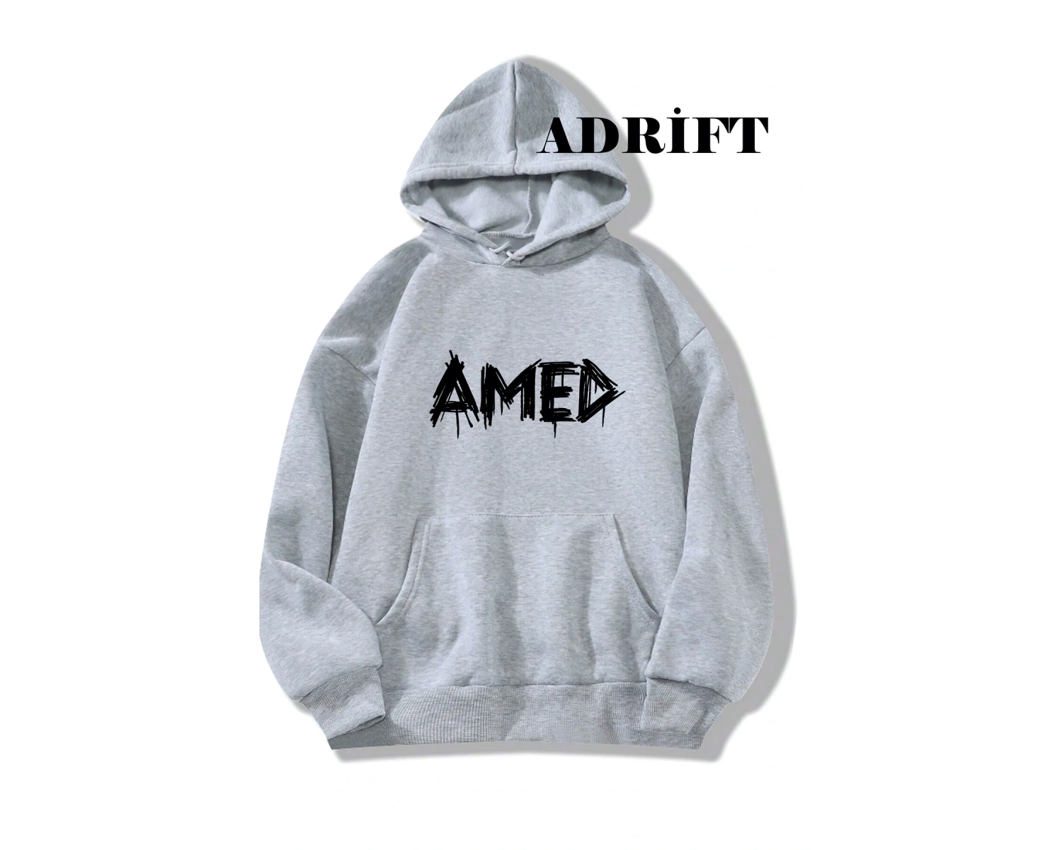 Unisex Amed Sweatshirt Hoodie Kapşonlu Beyaz