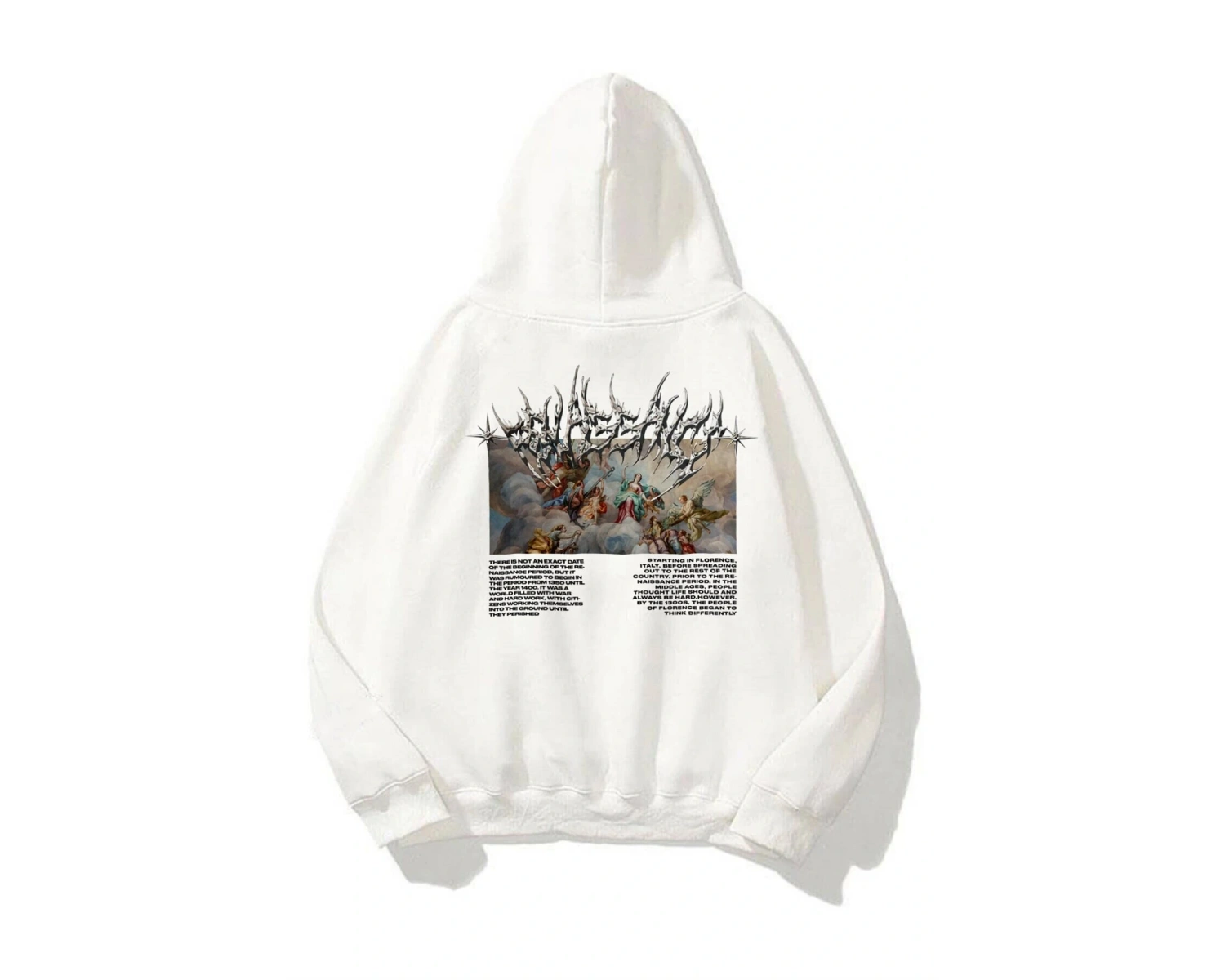 Unisex Angel Sweatshirt Hoodie Beyaz