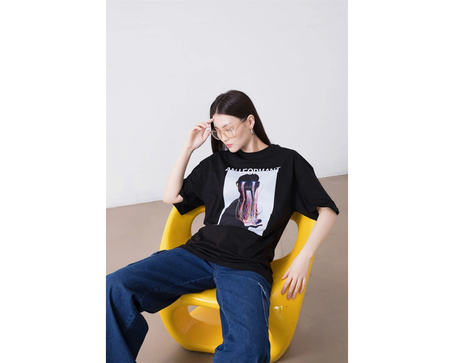 Unisex Aniformant Siyah Tshirt