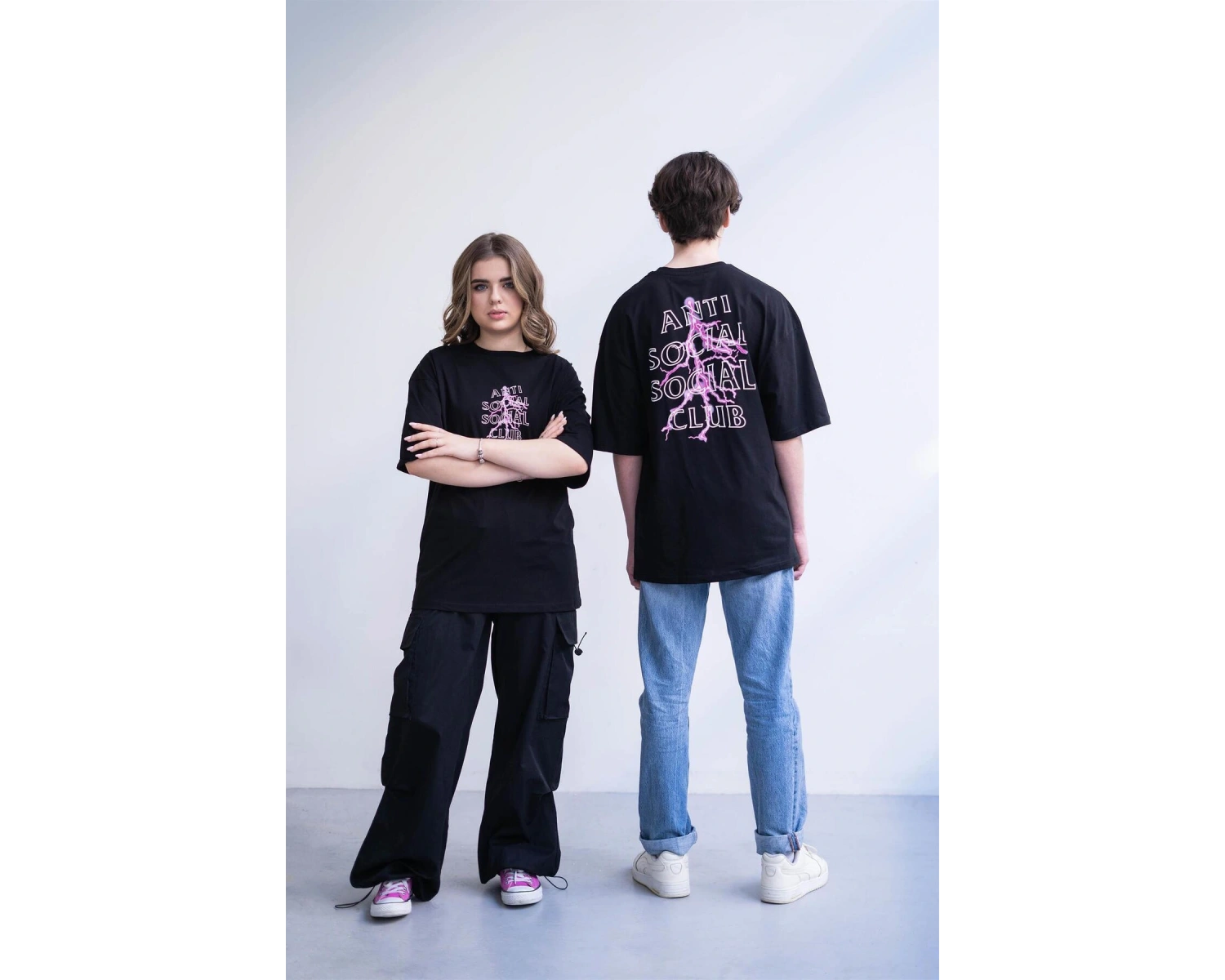 Unisex Anti Social Club Siyah Tshirt