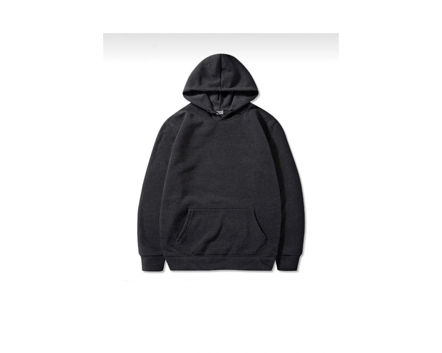 Unisex Antresit Slim Fit Iç Komple Şardonlu Kapüşonlu Sweatshirt Antrasit