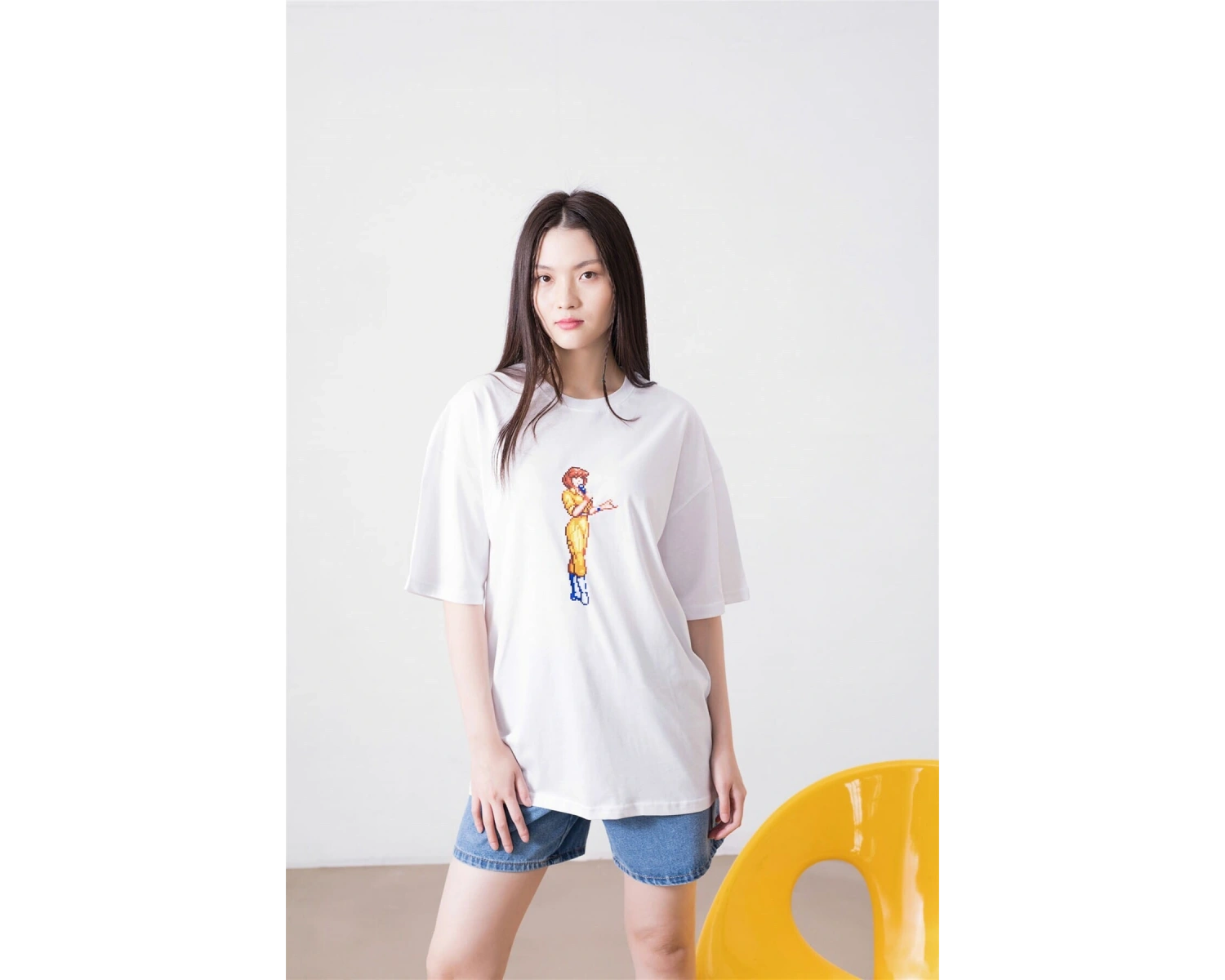 Unisex April Oneil Ninja Turtles Beyaz Tshirt