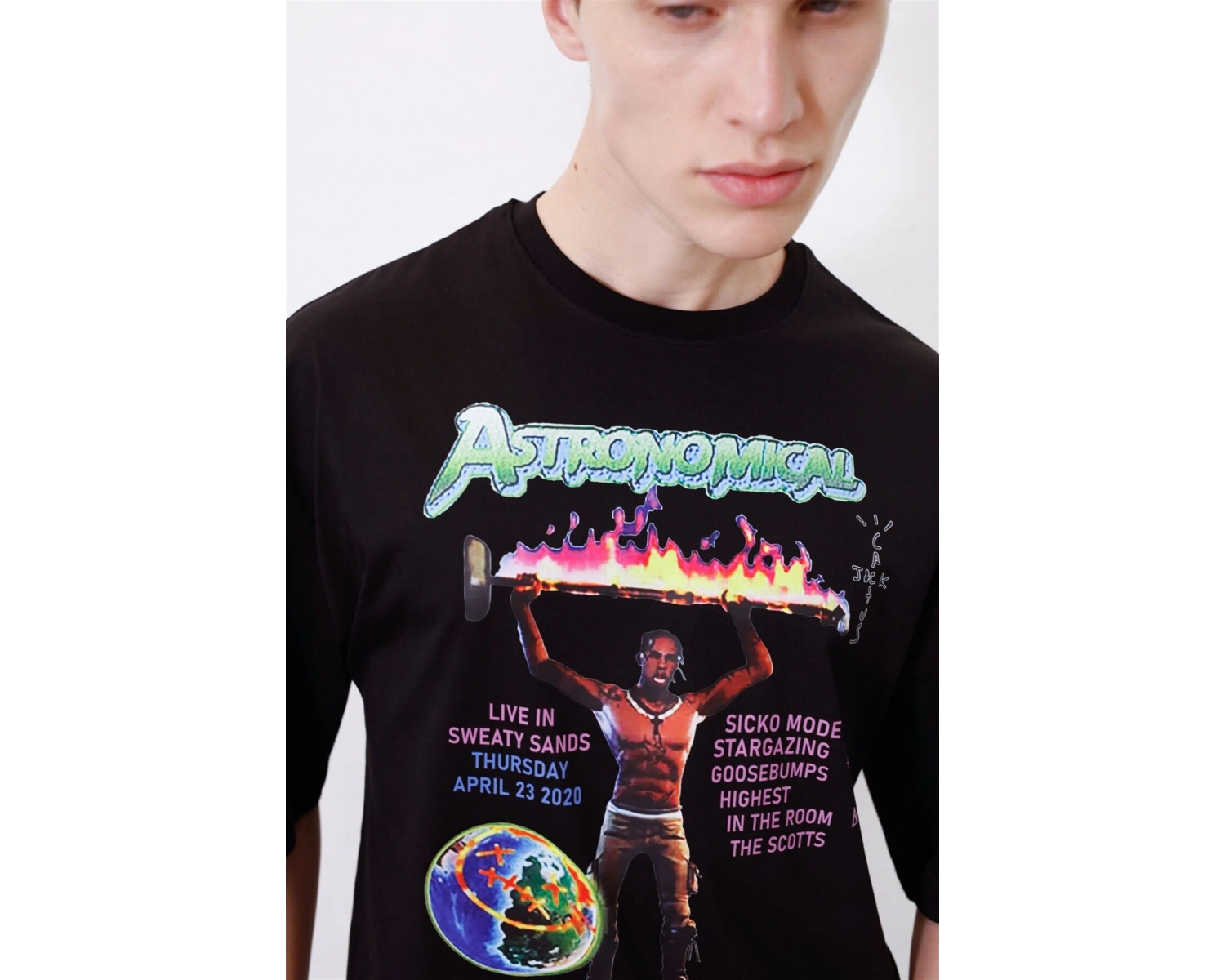 Unisex Astronomical 2020 Siyah Tshirt