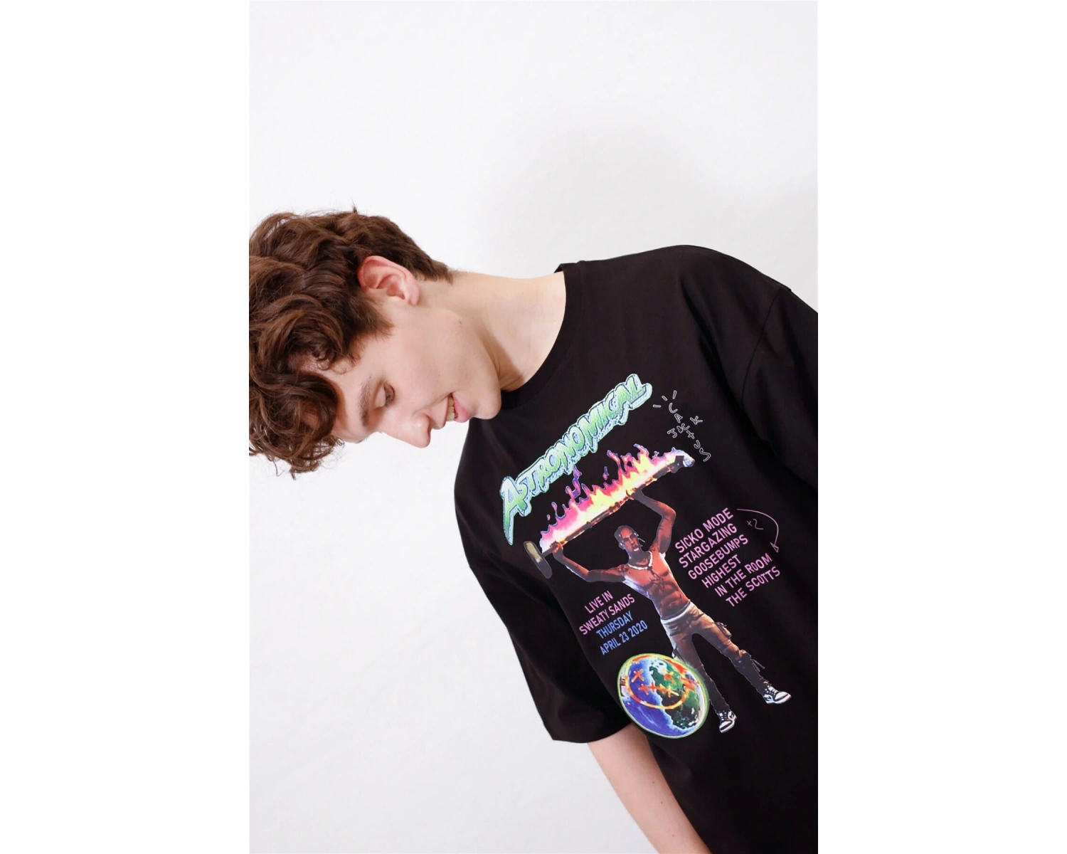 Unisex Astronomical 2020 Siyah Tshirt