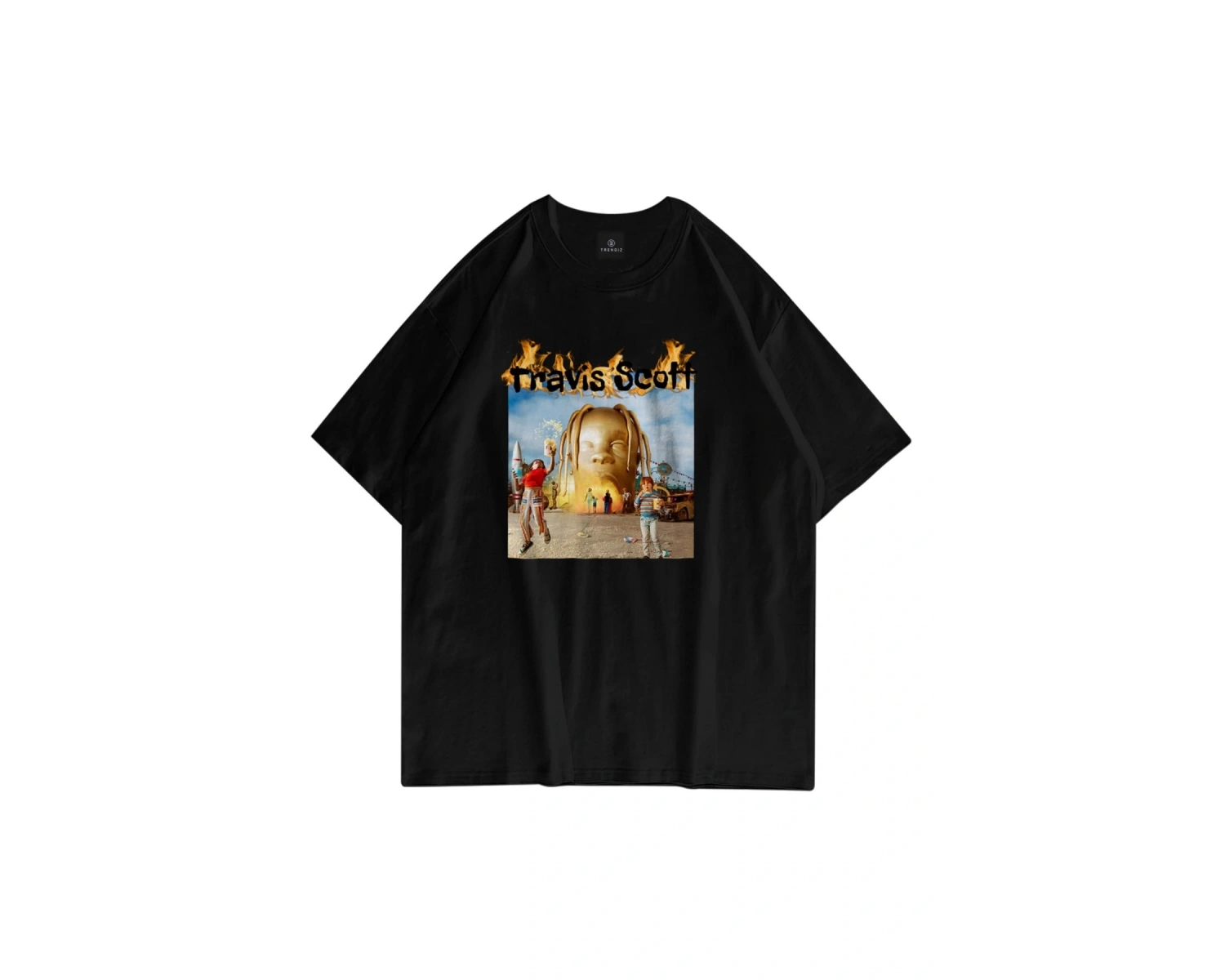 Unisex Astroworld Album Cover Siyah Tshirt