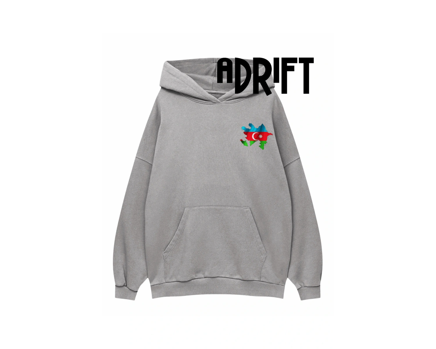 Unisex Azerbaycan 2 Özel Tasarım Swearshirt Hoodie Beyaz