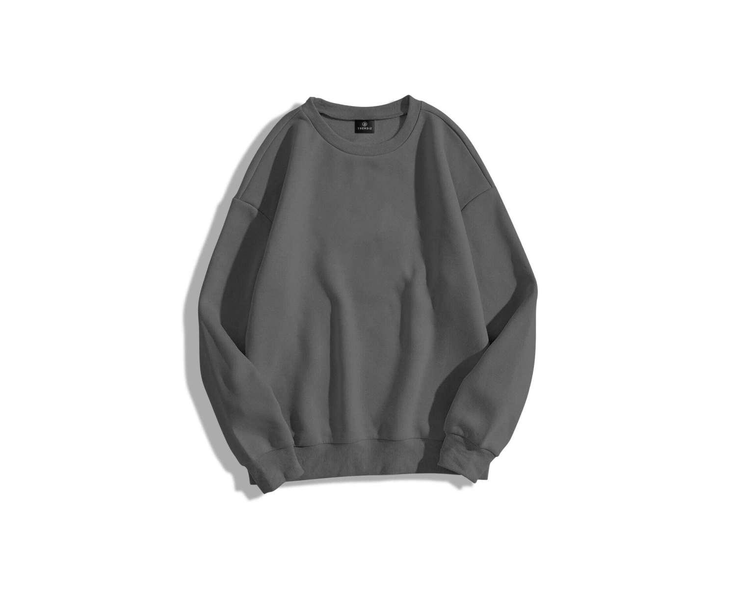 Unisex Basic Bisiklet Yaka Sweatshirt Trndz1418 Beyaz