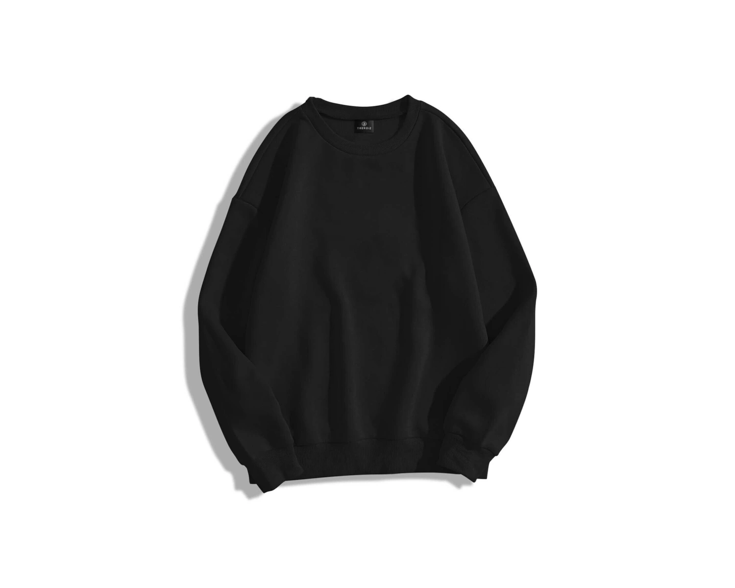 Unisex Basic Bisiklet Yaka Sweatshirt Trndz1418 Beyaz