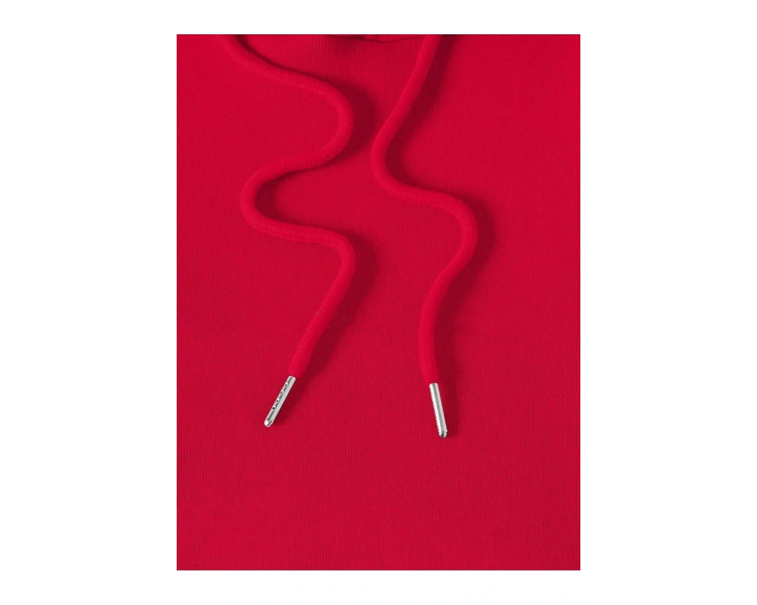 Unisex Baskılı Kapşonlu Sweatshirt Kırmızı