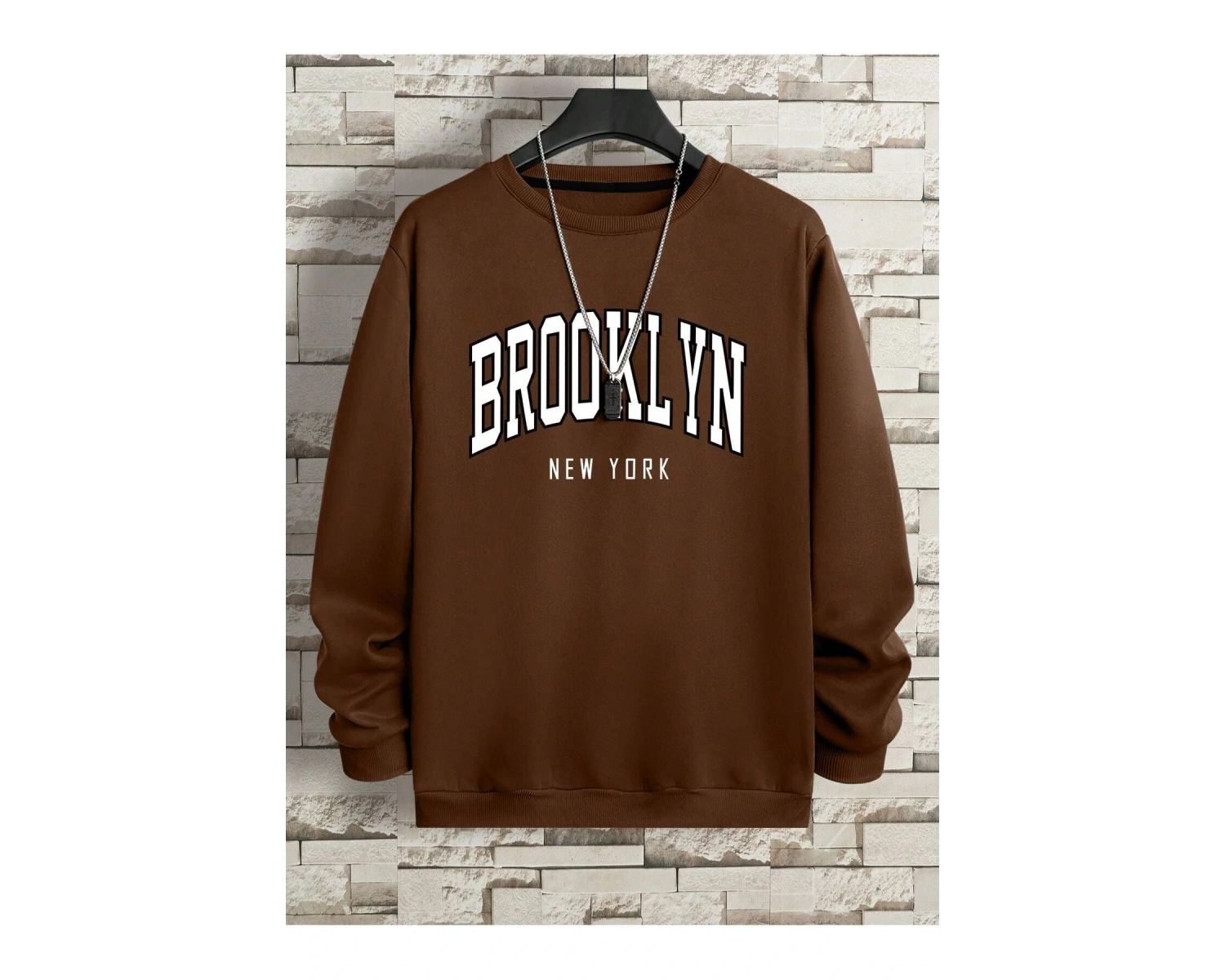 Unisex Baskılı Oversize Kapşonlu Sweatshirt Siyah