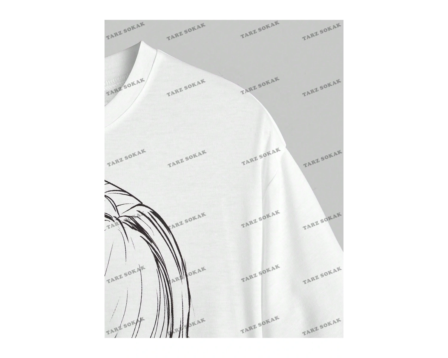 Unisex BAY  Anime Sevimli Anime Kız Baskı Casual Kadın Gevşek Kısa Kollu Tişört KOD-1308