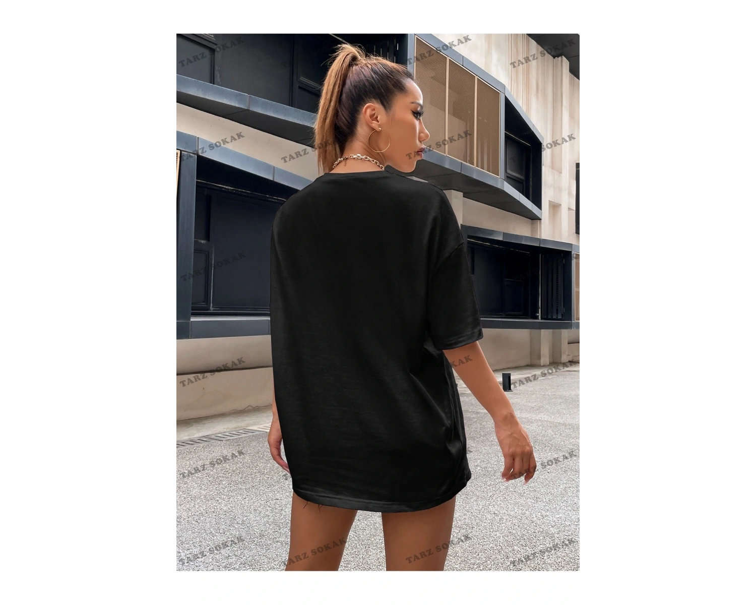 Unisex BAY  Damla Omuz Yazılı Nakışlı Üst KOD-1351