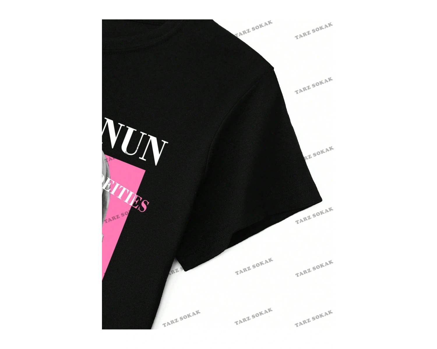 Unisex BAY  Damla Omuz Yazılı Nakışlı Üst KOD-1352